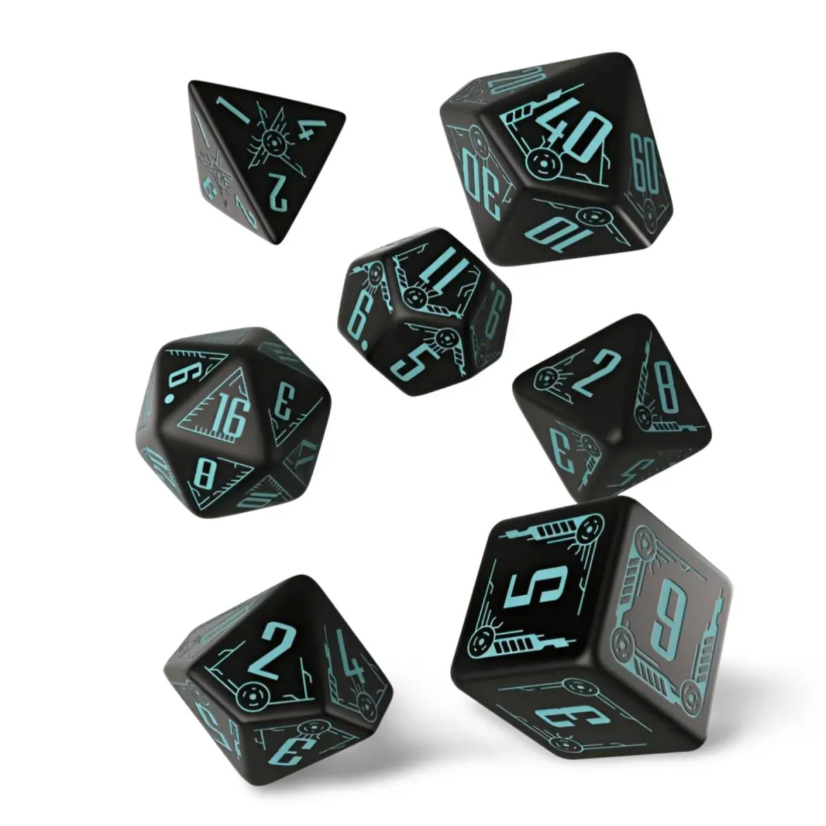 Galactic Black & Blue Dice Set